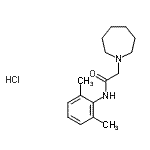 CAS 登录号:86574-32-5, 2-(1-氮杂环庚基)-N-(2,6-二甲基苯基)乙酰胺盐酸盐(1:1)