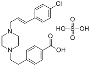 CAS 登录号：86621-94-5， 4-[2-[4-[3-(4-氯苯基)-2-丙烯基]-1-哌嗪基]乙基]苯甲酸硫酸盐