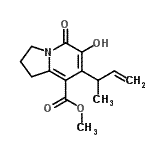 CAS 登录号:866393-52-4, 甲基7-(3-丁烯-2-基)-6-羟基-5-氧代-1,2,3,5-四氢-8-吲嗪羧酸酯