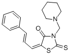 CAS 登录号：86650-17-1， 5-(3-苯基-2-丙烯-1-亚基)-3-(1-哌啶基甲基)-2-硫代-4-噻唑烷酮