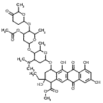 CAS 登录号：86670-20-4， 甲基4-({4-O-[3-O-乙酰基-2,6-二脱氧-4-O-(6-甲基-5-氧代四氢-2H-吡喃-2-基)己糖吡喃糖苷]-2,3,6-三脱氧-3-(二甲基氨基)己糖吡喃糖苷}氧基)-2-乙基-2,5,7,9-四羟基-6,11-二氧代-1,2,3,4,6,11-六氢-1-四c烯羧酸酯