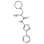CAS 登录号：86683-56-9， 2-甲基-N-(3-苯基-1,2-恶唑-5-基)-3-(1-哌啶基)丙酰胺