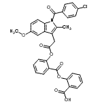 CAS 登录号：86811-46-3， 2-[(2-{2-[1-(4-氯苯甲酰基)-5-甲氧基-2-甲基-1H-吲哚-3-基]乙酰氧基}苯甲酰基)氧基]苯甲酸