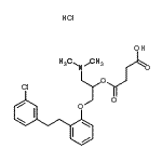 CAS 登录号：86819-22-9， 4-{[1-{2-[2-(3-氯苯基)乙基]苯氧基}-3-(二甲基氨基)-2-丙基]氧基}-4-氧代丁酸盐酸盐(1:1)