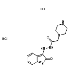 CAS 登录号：86873-20-3， N'-(2-氧代-2H-吲哚-3-基)-2-(1-哌嗪基)乙酰肼二盐酸盐