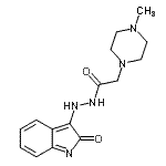 CAS 登录号：86873-22-5， 2-(4-甲基-1-哌嗪基)-N'-(2-氧代-2H-吲哚-3-基)乙酰肼