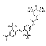 CAS 登录号:86879-33-6, N-4-(2,2,6,6-四甲基-1-氧基)哌啶基-N'-4-(4'-硝基-2,2'-二苯乙烯二磺酸)硫脲