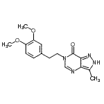 CAS#: 86927-76-6, 6-[2-(3,4-Dimethoxyphenyl)ethyl]-3-methyl-2,6-dihydro-7H-pyrazolo[4,3-d]pyrimidin-7-one