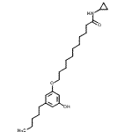 CAS 登录号:869376-63-6, N-环丙基-11-(3-羟基-5-戊基苯氧基)十一碳酰胺