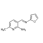 CAS 登录号：869557-53-9， 3-[(E)-(2-呋喃基亚氨基)甲基]-6-甲基-2-吡啶胺