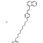 CAS 登录号：87045-04-3， 1-(10-羧基癸基)-4-[(E)-2-(1-萘基)乙烯基]吡啶鎓氯化物