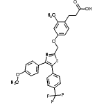 CAS 登录号：870524-45-1， 3-[4-({4-(4-甲氧基苯基)-5-[4-(三氟甲基)苯基]-1,3-噻唑-2-基}甲氧基)-2-甲基苯基]丙酸