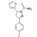 CAS 登录号：870680-36-7， 3-(4-氟苯基)-5-(2-呋喃基)-4,5-二氢-1H-吡唑-1-硫代甲酰胺