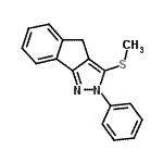 CAS 登录号：871110-06-4， 3-(甲硫基)-2-苯基-2,4-二氢茚并[1,2-c]吡唑