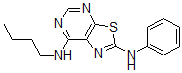 CAS 登录号：871266-90-9， N7-丁基-N2-苯基-噻唑并[5,4-d]嘧啶-2,7-二胺
