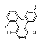 CAS 登录号:871513-60-9, 5-(4-氯苯基)-4-(2,6-二氟苯基)-6-甲基-3-哒嗪并l