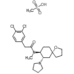 CAS 登录号：87173-97-5， 2-(3,4-二氯苯基)-N-甲基-N-[(5R,7S,8S)-7-(1-吡咯烷基)-1-氧杂螺[4.5]癸-8-基]乙酰胺甲烷磺酸酯(1:1)