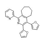 CAS 登录号：871798-84-4， 3,4-二(2-呋喃基)-1-(2-吡啶基)-6,7,8,9-四氢-5H-环庚并[c]吡啶
