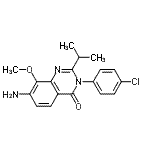 CAS 登录号：871814-54-9， 7-氨基-3-(4-氯苯基)-2-异丙基-8-甲氧基-4(3H)-喹唑啉酮