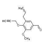 CAS 登录号：872183-39-6， 3-烯丙基-5-甲氧基-4-(2-丙炔-1-基氧基)苯甲醛