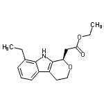 CAS 登录号：87226-41-3， 乙基[(1R)-8-乙基-1,3,4,9-四氢吡喃并[3,4-b]吲哚-1-基]乙酸酯