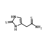 CAS 登录号：872266-72-3， 2-(2-硫代-2,3-二氢-1H-咪唑-4-基)硫代乙酰胺