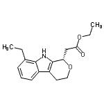 CAS 登录号：87249-11-4， 乙基[(1S)-8-乙基-1,3,4,9-四氢吡喃并[3,4-b]吲哚-1-基]乙酸酯