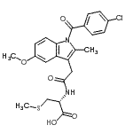 CAS 登录号：87270-38-0， N-{[1-(4-氯苯甲酰基)-5-甲氧基-2-甲基-1H-吲哚-3-基]乙酰基}-S-甲基-L-半胱氨酸