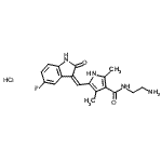 CAS#: 873077-70-4, N-(2-Aminoethyl)-5-[(Z)-(5-fluoro-2-oxo-1,2-dihydro-3H-indol-3-ylidene)methyl]-2,4-dimethyl-1H-pyrrole-3-carboxamide hydrochloride (1:1)