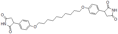 CAS#: 87367-98-4, 3-[4-[10-[4-(2,5-Dioxopyrrolidin-3-Yl)Phenoxy]Decoxy]Phenyl]Pyrrolidine-2,5-Dione