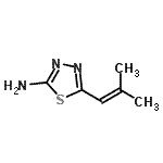 CAS 登录号：874507-61-6， 5-(2-甲基-1-丙烯-1-基)-1,3,4-噻二唑-2-胺