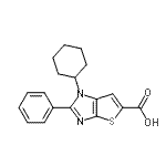 CAS 登录号：874571-86-5， 1-环己基-2-苯基-1H-噻吩并[2,3-d]咪唑-5-羧酸