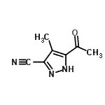 CAS 登录号：875-56-9， 5-乙酰基-4-甲基-1H-吡唑-3-甲腈
