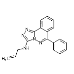 CAS 登录号：87540-68-9， N-烯丙基-6-苯基[1,2,4]三唑并[3,4-a]酞嗪-3-胺