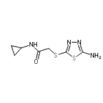 CAS 登录号：876532-11-5， 2-[(5-氨基-1,3,4-噻二唑-2-基)硫基]-N-环丙基乙酰胺