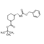 CAS#: 879275-35-1, 2-Methyl-2-propanyl (3S)-3-({[(benzyloxy)carbonyl]amino}methyl)-1-piperidinecarboxylate
