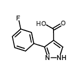 CAS 登录号：879996-69-7， 3-(3-氟苯基)-1H-吡唑-4-羧酸