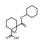 CAS 登录号：88076-29-3， 2-[(环己基氧基)羰基]-2-甲基环己烷羧酸
