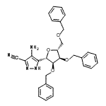 CAS 登录号:88287-77-8, (1S)-1-(4-氨基-3-氰基-1H-吡唑-5-基)-1,4-脱水-2,3,5-三-O-苄基-D-核糖醇