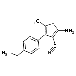 CAS 登录号：884497-32-9， 2-氨基-4-(4-乙基苯基)-5-甲基-3-噻吩甲腈