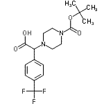 CAS#: 885274-28-2, (4-{[(2-Methyl-2-propanyl)oxy]carbonyl}-1-piperazinyl)[4-(trifluoromethyl)phenyl]acetic acid