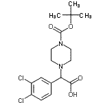 CAS#: 885274-60-2, (3,4-Dichlorophenyl)(4-{[(2-methyl-2-propanyl)oxy]carbonyl}-1-piperazinyl)acetic acid