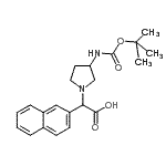 CAS#: 885275-87-6, [3-({[(2-Methyl-2-propanyl)oxy]carbonyl}amino)-1-pyrrolidinyl](2-naphthyl)acetic acid