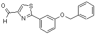 CAS 登录号：885278-72-8， 2-[3-(苄氧基)苯基]-1,3-噻唑-4-甲醛