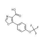 CAS 登录号：887267-64-3， 5-[4-(三氟甲氧基)苯基]-1,3-恶唑-4-羧酸