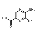 CAS 登录号：887352-34-3， 5-氨基-6-溴-2-吡嗪羧酸