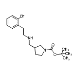CAS#: 887590-87-6, 2-Methyl-2-propanyl 3-({[2-(2-bromophenyl)ethyl]amino}methyl)-1-pyrrolidinecarboxylate
