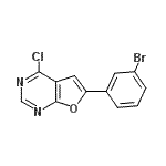 CAS#: 887592-50-9, 6-(3-Bromophenyl)-4-chlorofuro[2,3-d]pyrimidine
