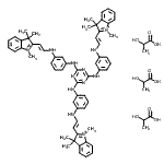 CAS 登录号：88949-19-3， 2-羟基丙酸;N2,N4,N6-三[3-[[(E)-2-(1,3,3-三甲基吲哚-1-鎓-2-基)乙烯基]氨基]苯基]-1,3,5-三嗪-2,4,6-三胺