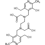 CAS 登录号：88969-06-6， 2,2'-[1,2-乙烷二基二({[3-羟基-5-(羟基甲基)-2-甲基-4-吡啶基]甲基}亚氨基)]二乙酸